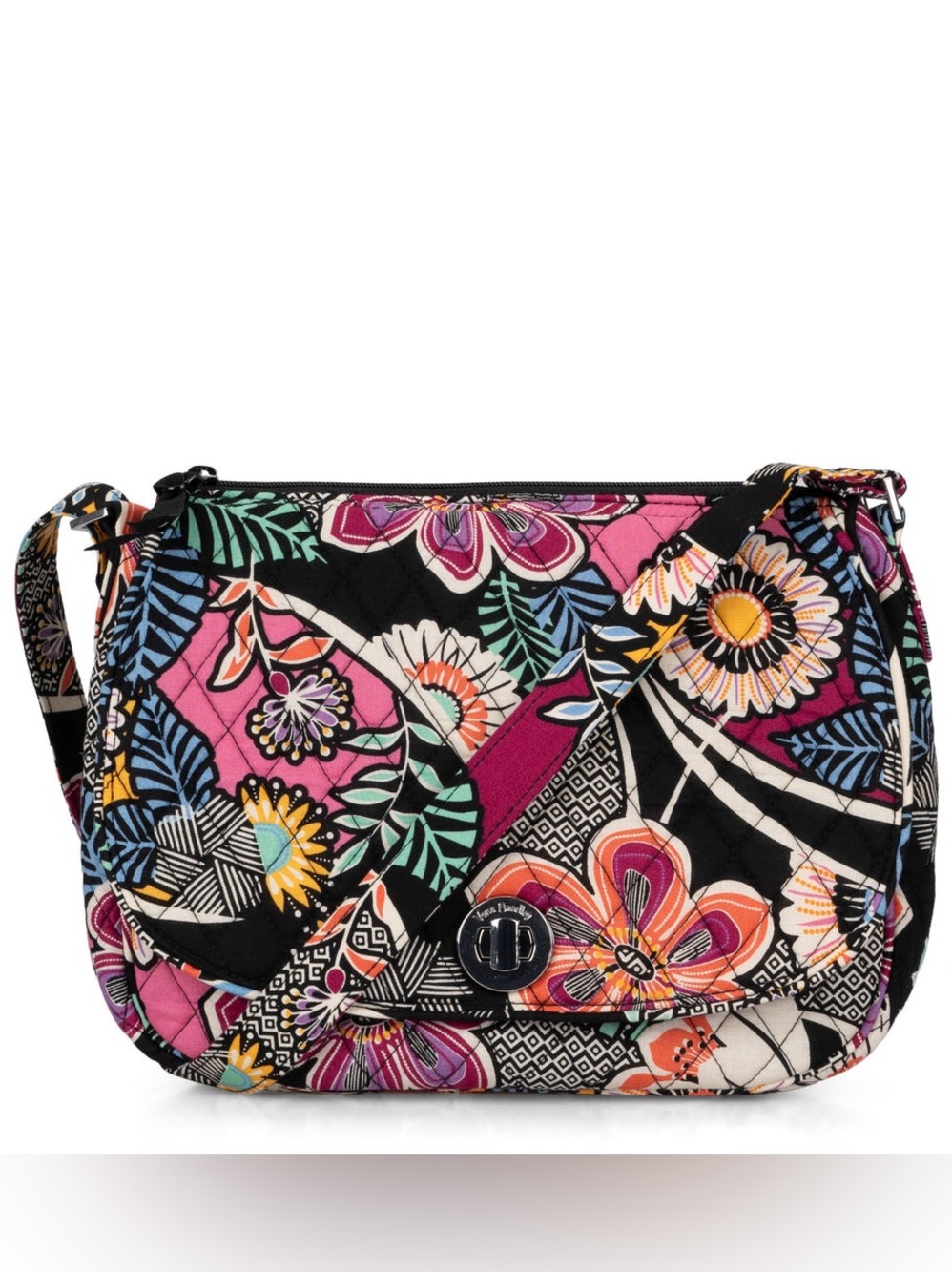 Vera Bradley Pink Floral Quilted Crossbody Bag